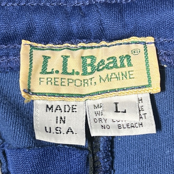 VINTAGE L.L. Bean Pants Men’s Large Blue Side Zip Hiking Made USA 90s - Picture 7 of 16